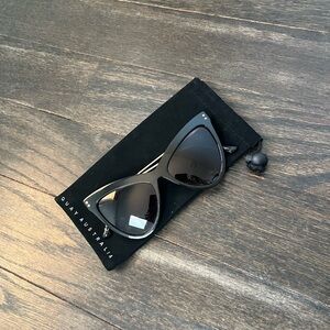 Quay Australia black and gold cat eye sunglasses